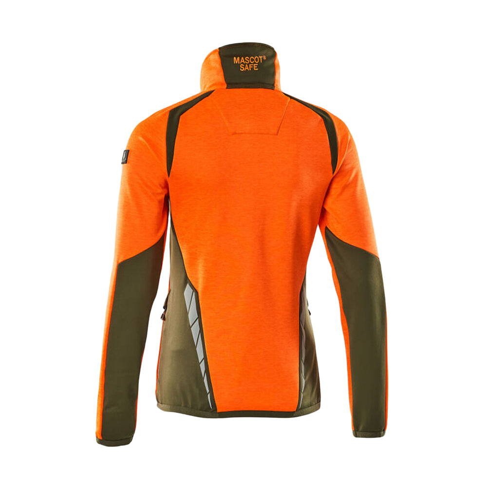 Hi Vis Orange - Back - Mascot Womens-Ladies Accelerate Safe High-Vis Fleece Jacket