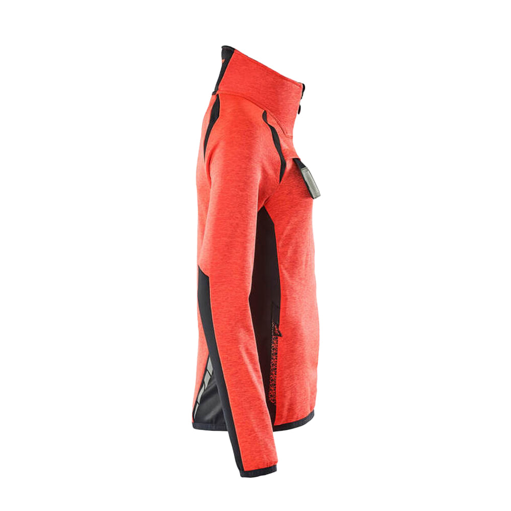 Hi Vis Red-Dark Navy - Side - Mascot Womens-Ladies Accelerate Safe High-Vis Fleece Jacket