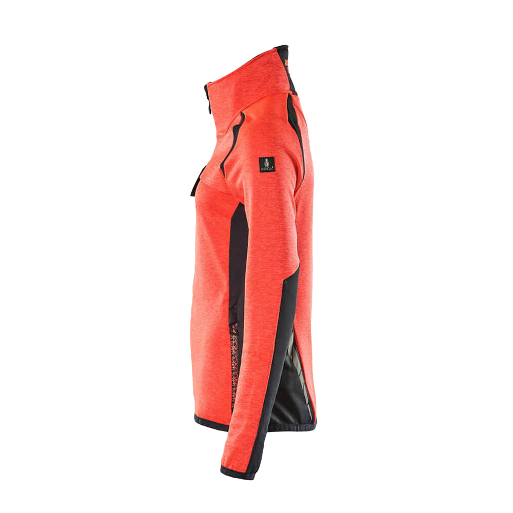 Hi Vis Red-Dark Navy - Lifestyle - Mascot Womens-Ladies Accelerate Safe High-Vis Fleece Jacket