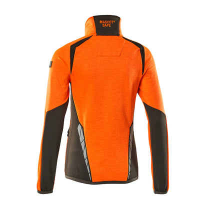 Hi Vis Orange-Dark Anthracite - Back - Mascot Womens-Ladies Accelerate Safe High-Vis Fleece Jacket