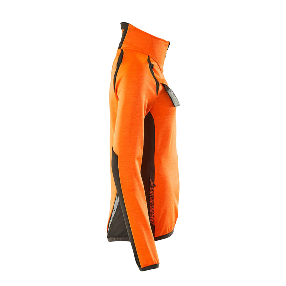 Hi Vis Orange-Dark Anthracite - Side - Mascot Womens-Ladies Accelerate Safe High-Vis Fleece Jacket