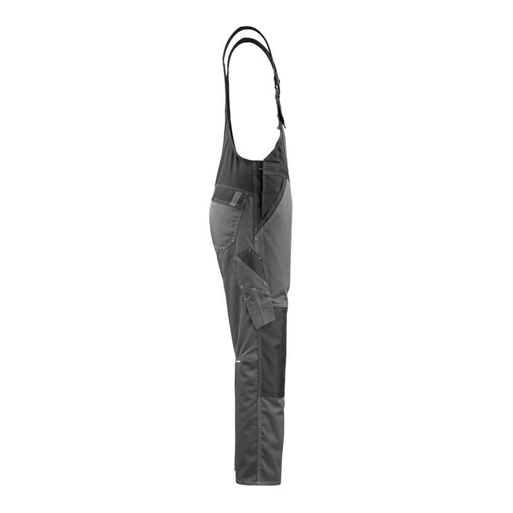 Dark Anthracite-Black - Side - Mascot Mens Light Leeton Knee Pad Pockets Bib And Brace Trouser