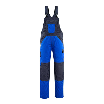 Royal Blue-Dark Navy - Front - Mascot Mens Light Leeton Knee Pad Pockets Bib And Brace Trouser