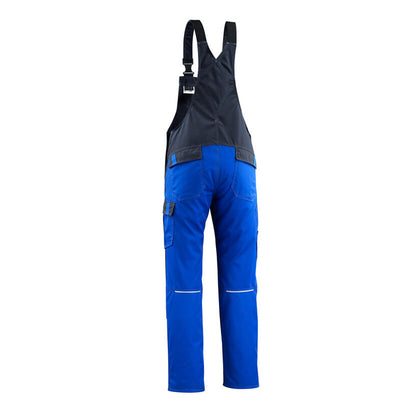 Royal Blue-Dark Navy - Back - Mascot Mens Light Leeton Knee Pad Pockets Bib And Brace Trouser