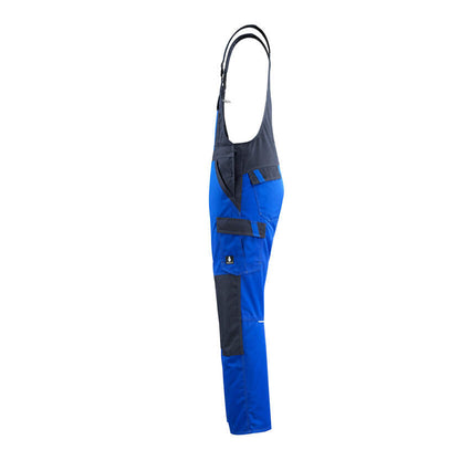 Royal Blue-Dark Navy - Lifestyle - Mascot Mens Light Leeton Knee Pad Pockets Bib And Brace Trouser