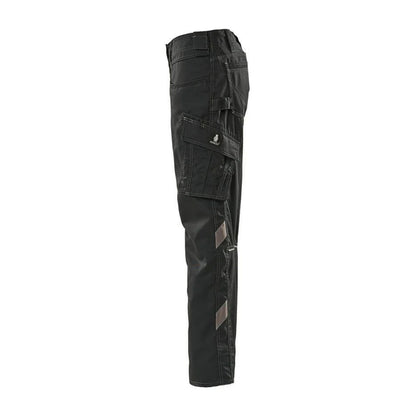 Black - Side - Mascot Womens-Ladies Unique Regular Work Trousers