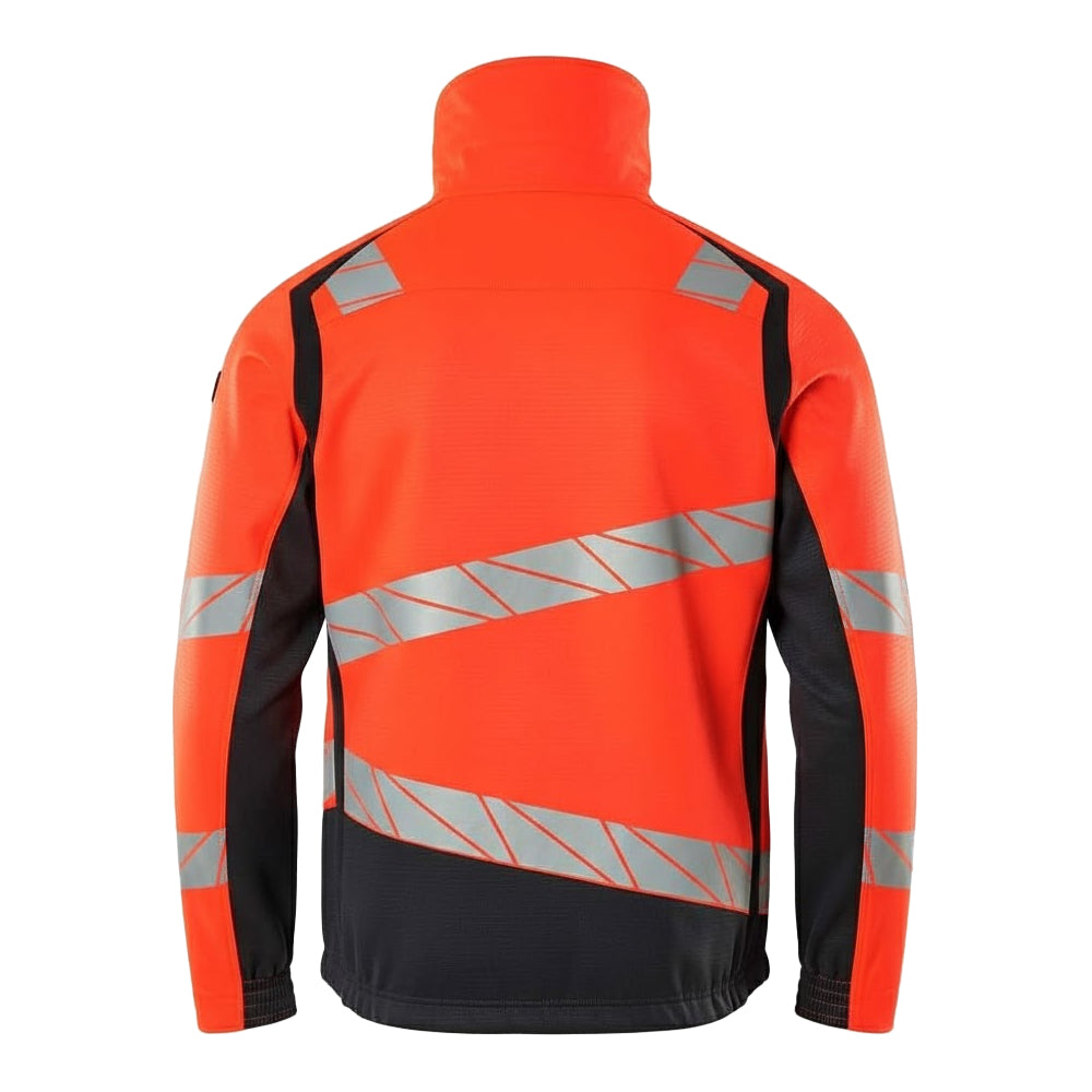 Hi Vis Red-Dark Navy - Back - Mascot Mens Accelerate Safe Jacket