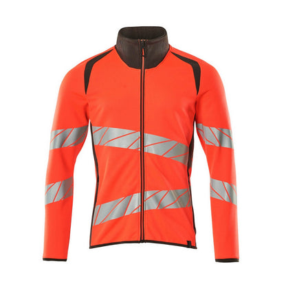 Hi Vis Red-Dark Anthracite - Front - Mascot Mens Accelerate Safe Full Zip Jacket