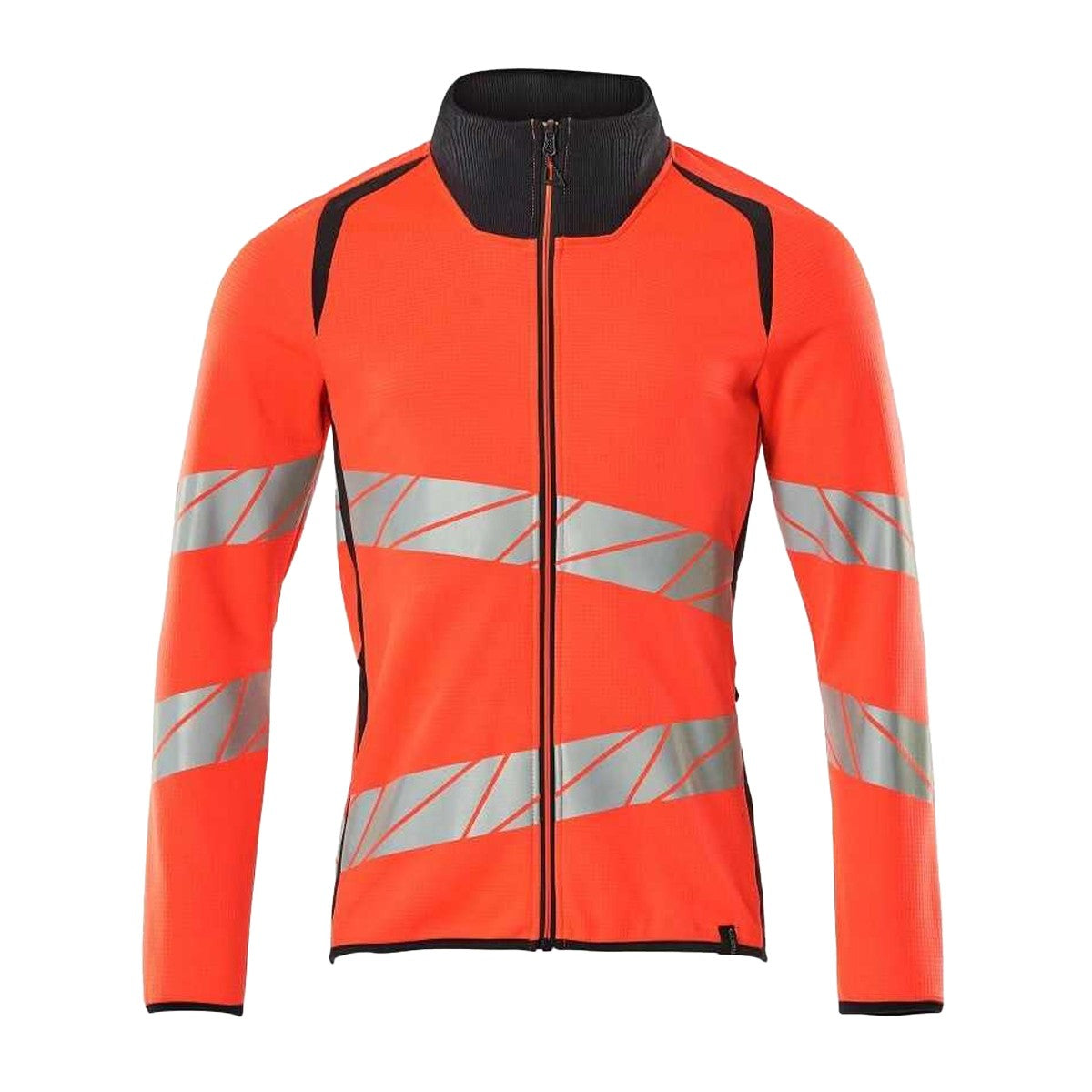 Hi Vis Red-Dark Navy - Front - Mascot Mens Accelerate Safe Full Zip Jacket