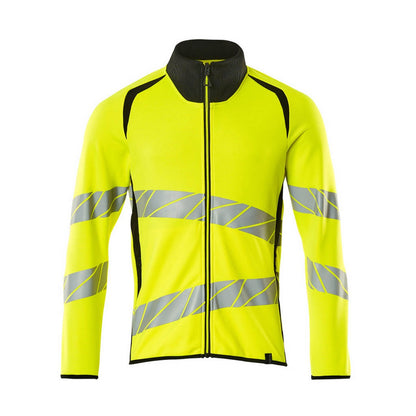 Hi Vis Yellow-Black - Front - Mascot Mens Accelerate Safe Full Zip Jacket