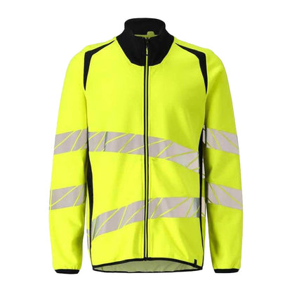 Hi Vis Yellow-Dark Navy - Front - Mascot Mens Accelerate Safe Full Zip Jacket