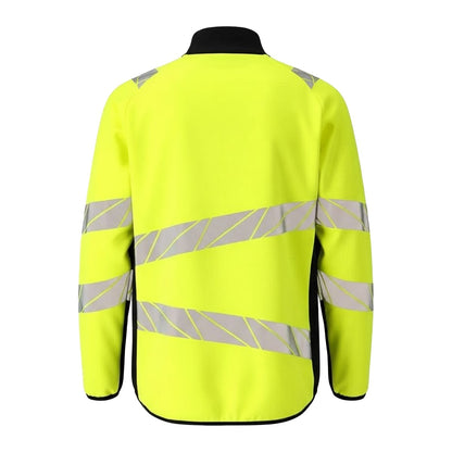 Hi Vis Yellow-Dark Navy - Back - Mascot Mens Accelerate Safe Full Zip Jacket