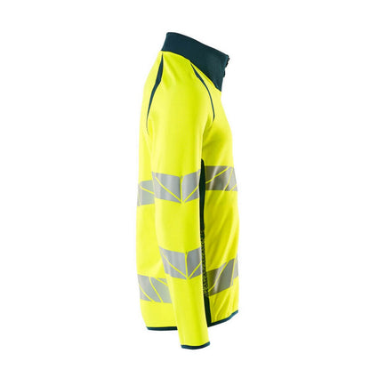 Hi Vis Yellow-Dark Petroleum - Lifestyle - Mascot Mens Accelerate Safe Full Zip Jacket