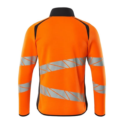 Hi Vis Orange-Dark Navy - Back - Mascot Mens Accelerate Safe Full Zip Jacket
