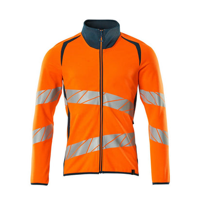 Hi Vis Orange-Dark Petroleum - Front - Mascot Mens Accelerate Safe Full Zip Jacket