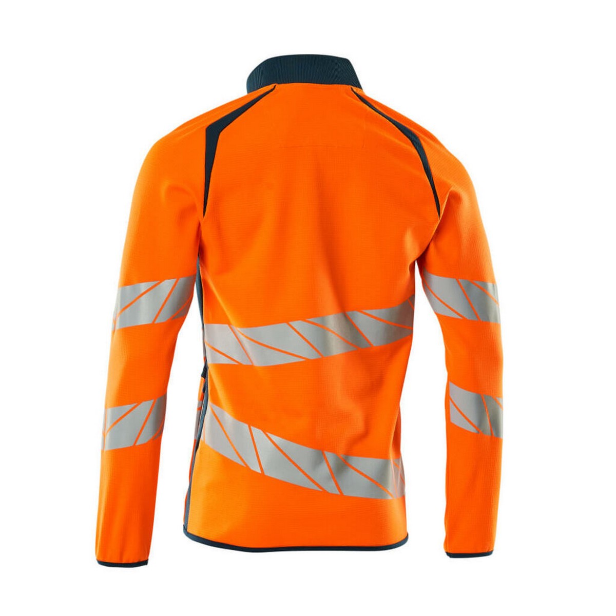 Hi Vis Orange-Dark Petroleum - Back - Mascot Mens Accelerate Safe Full Zip Jacket