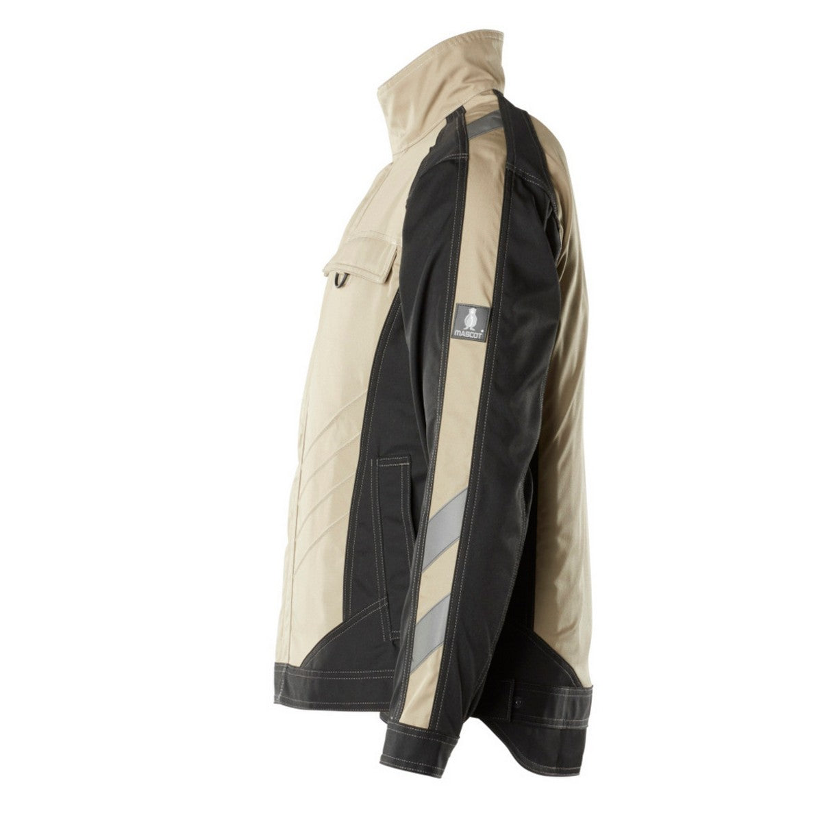 Light Khaki-Black - Side - Mascot Mens Unique Jacket