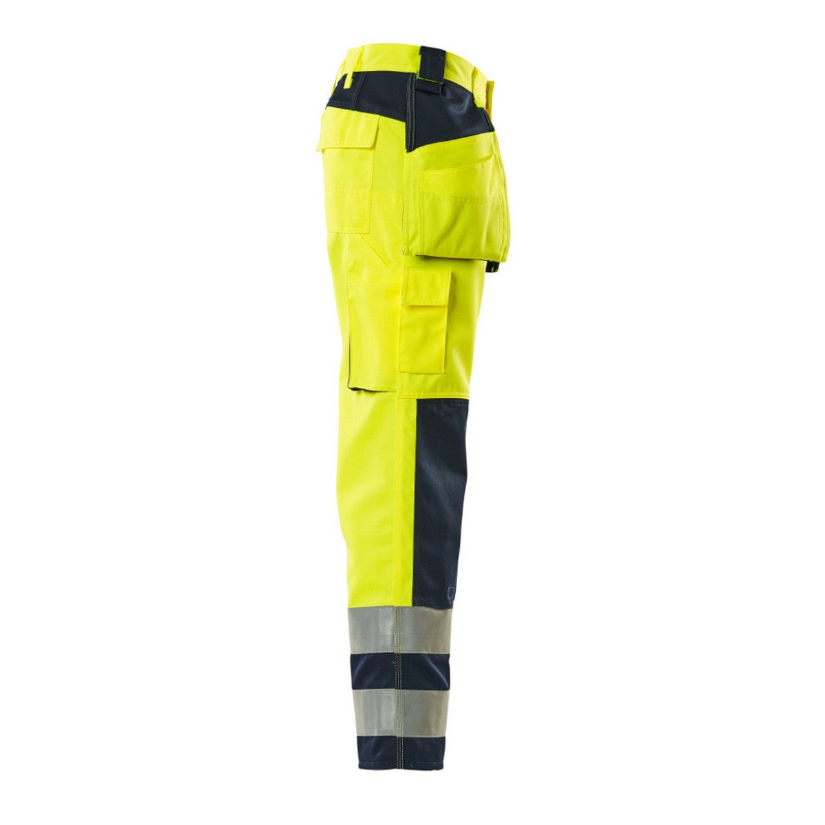 Hi Vis Yellow-Navy - Lifestyle - Mascot Mens Safe Complete Almas Holster Pocket Work Trousers