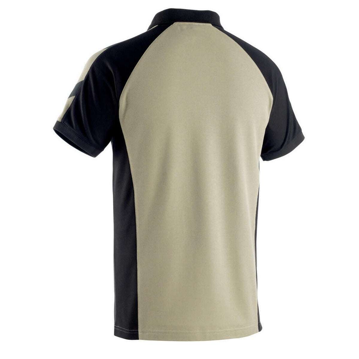 Light Khaki-Black - Back - Mascot Mens Bottrop Unique Polo Shirt