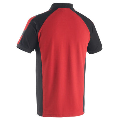 Red-Black - Back - Mascot Mens Bottrop Unique Polo Shirt