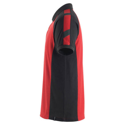 Red-Black - Side - Mascot Mens Bottrop Unique Polo Shirt