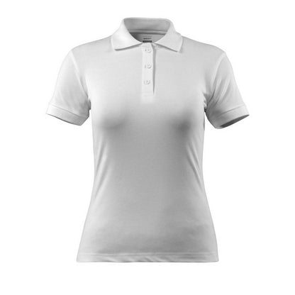 White - Front - Mascot Womens-Ladies Grasse Crossover Polo Shirt