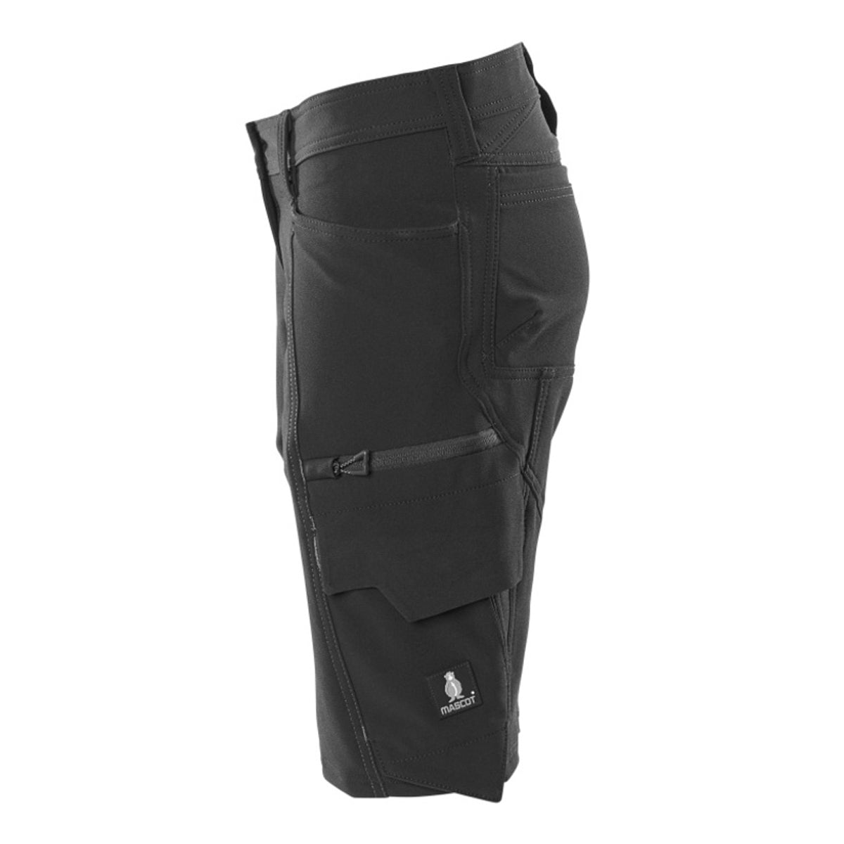 Black - Side - Mascot Mens Accelerate Work Shorts