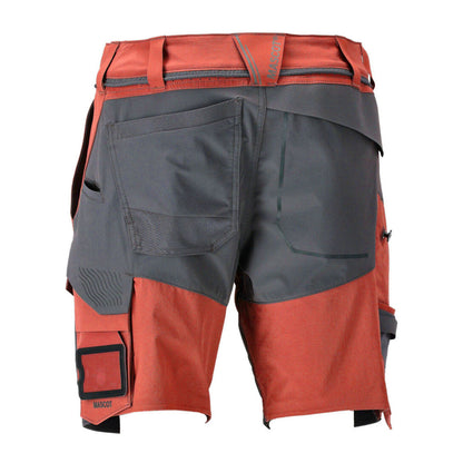 Autumn Red-Stone Grey - Back - Mascot Mens Customised Work Shorts