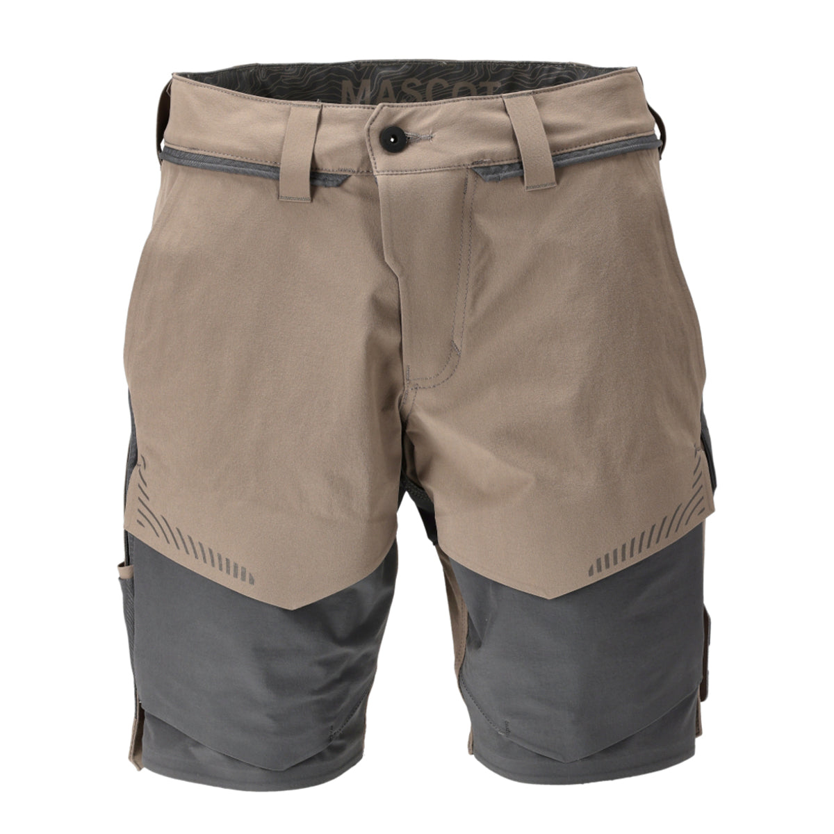 Dark Sand-Stone Grey - Front - Mascot Mens Customised Work Shorts