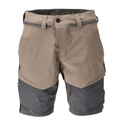 Dark Sand-Stone Grey - Front - Mascot Mens Customised Work Shorts