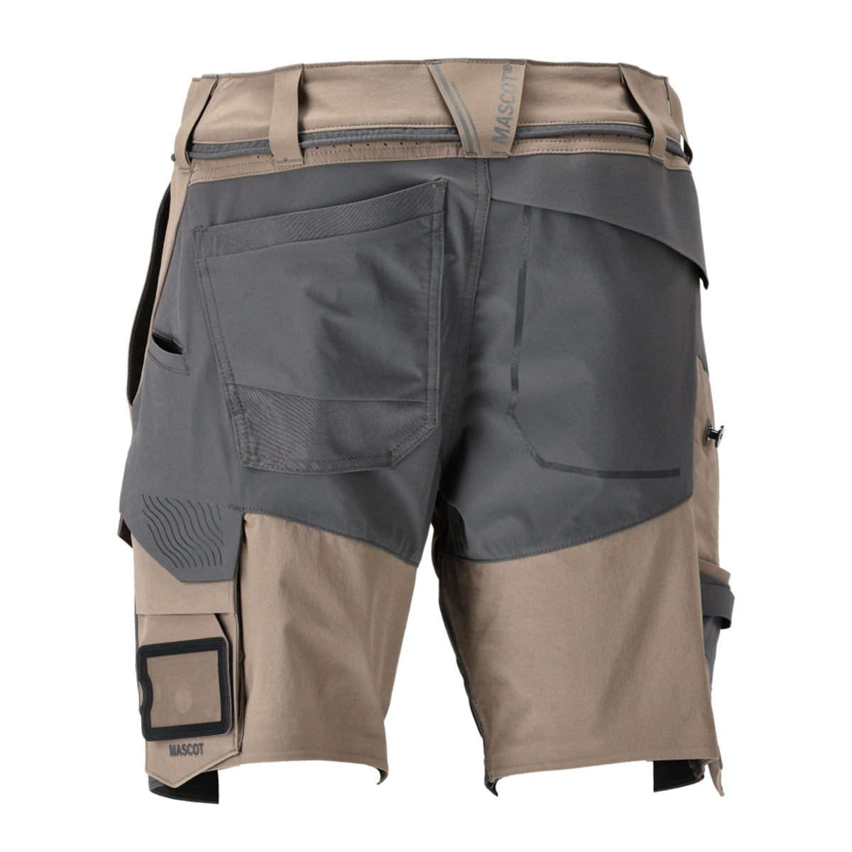 Dark Sand-Stone Grey - Back - Mascot Mens Customised Work Shorts