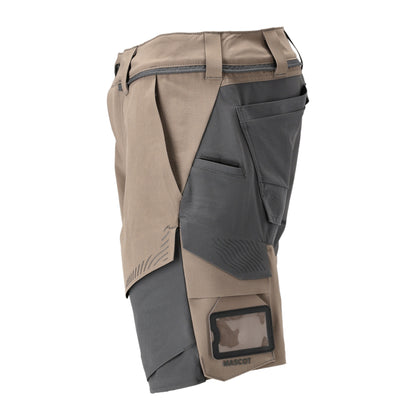 Dark Sand-Stone Grey - Side - Mascot Mens Customised Work Shorts