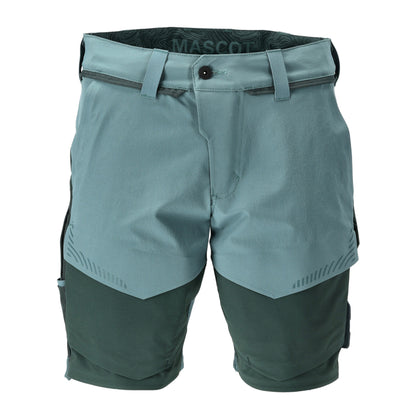 Light Forest Green-Forest Green - Front - Mascot Mens Customised Work Shorts