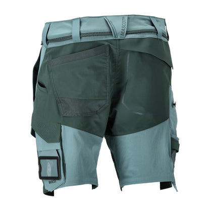 Light Forest Green-Forest Green - Back - Mascot Mens Customised Work Shorts