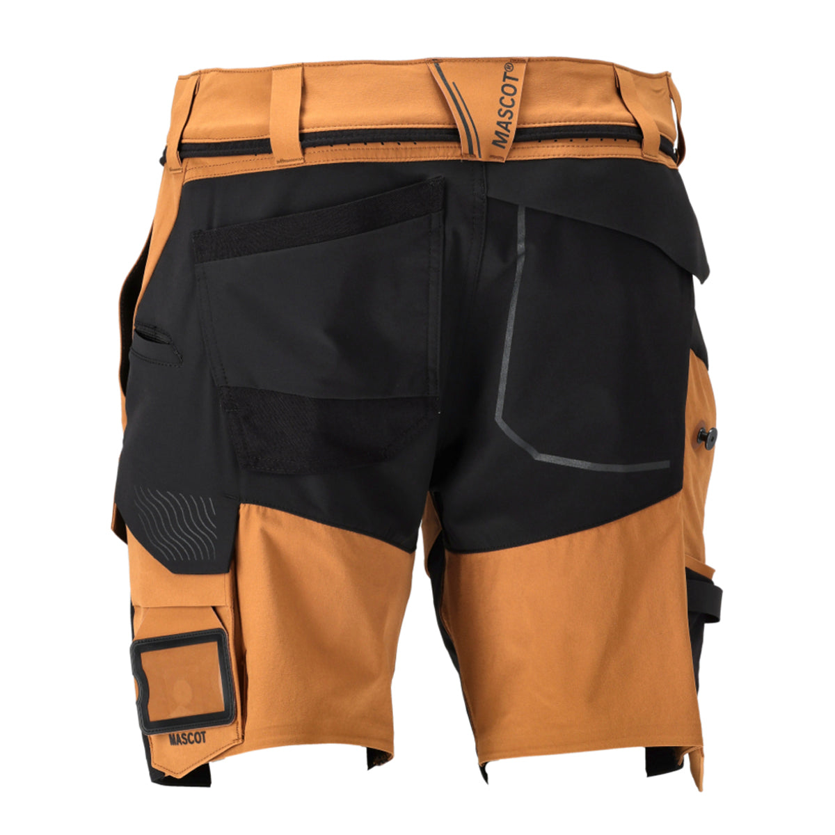 Nut Brown-Black - Back - Mascot Mens Customised Work Shorts