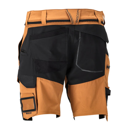 Nut Brown-Black - Back - Mascot Mens Customised Work Shorts