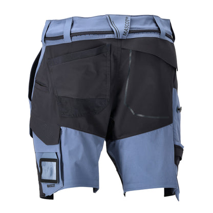 Stone Blue-Dark Navy - Back - Mascot Mens Customised Work Shorts