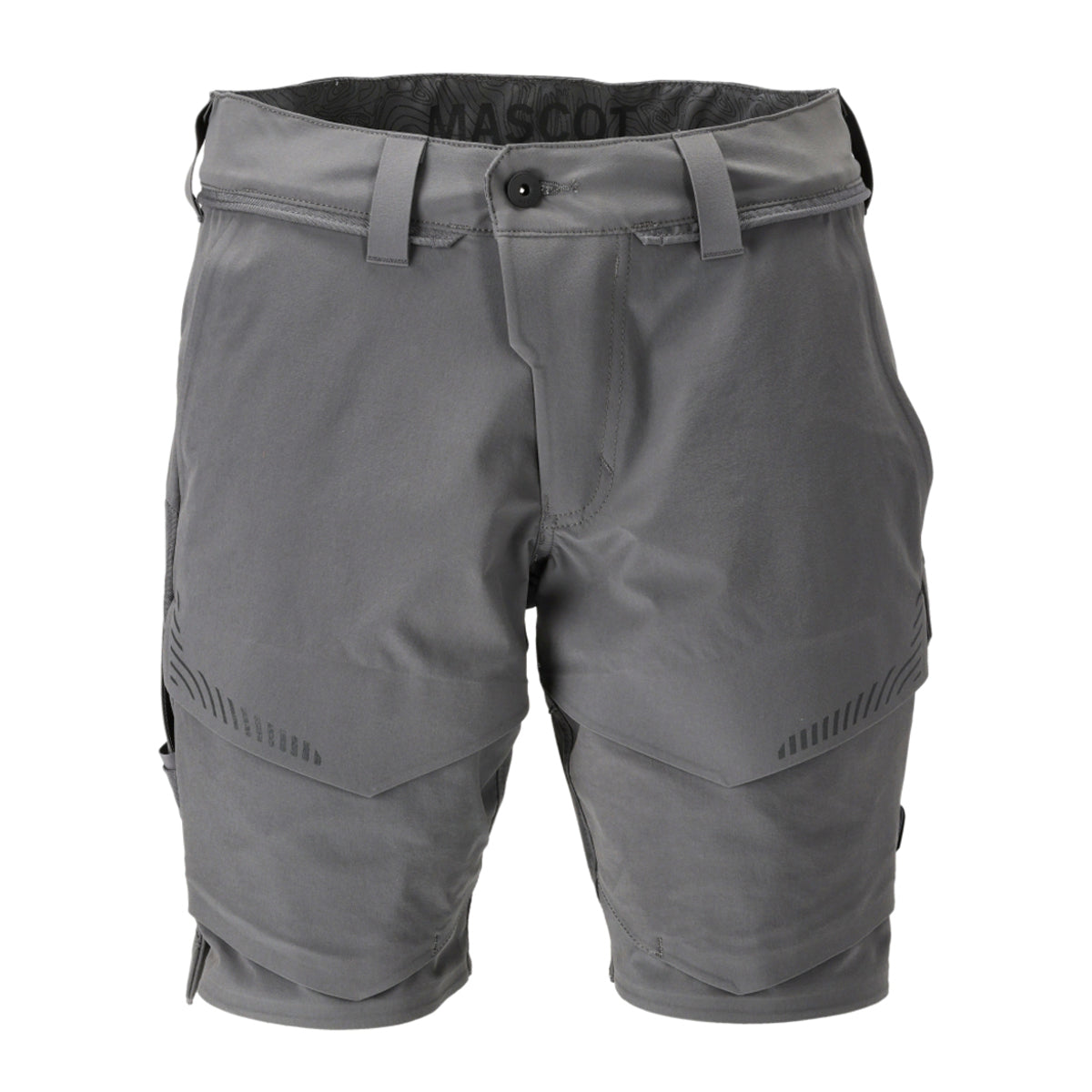 Stone Grey - Front - Mascot Mens Customised Work Shorts