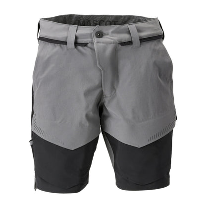 Stone Grey-Black - Front - Mascot Mens Customised Work Shorts