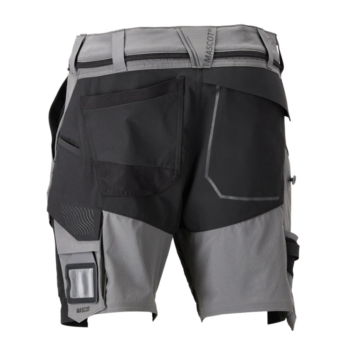 Stone Grey-Black - Back - Mascot Mens Customised Work Shorts
