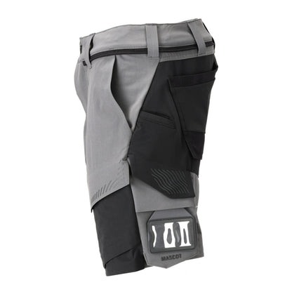 Stone Grey-Black - Side - Mascot Mens Customised Work Shorts