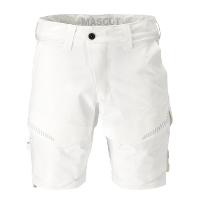White - Front - Mascot Mens Customised Work Shorts