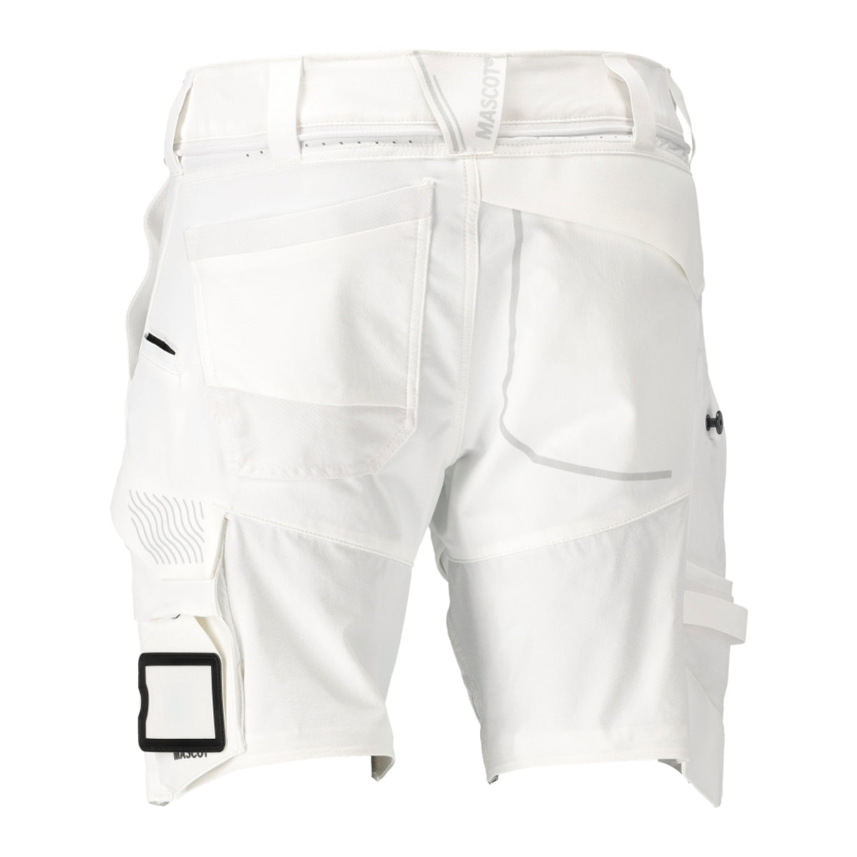 White - Back - Mascot Mens Customised Work Shorts