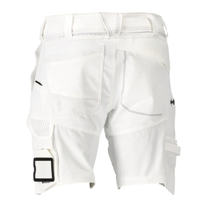 White - Back - Mascot Mens Customised Work Shorts