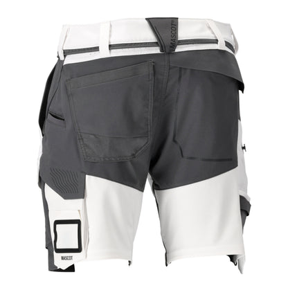 White-Stone Grey - Back - Mascot Mens Customised Work Shorts