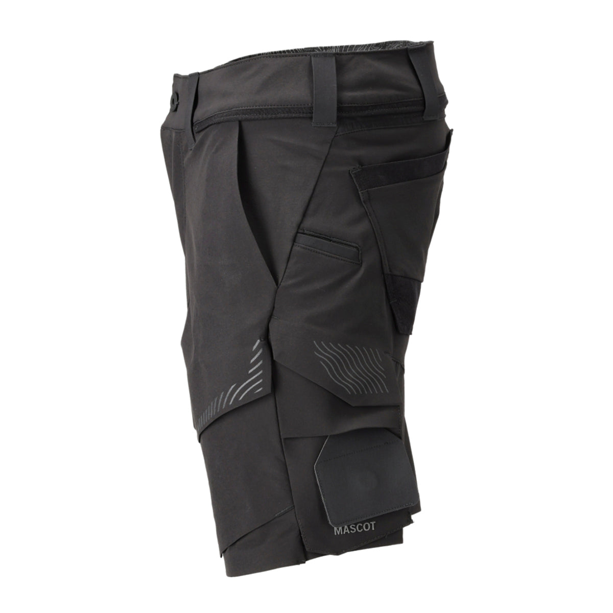 Black - Side - Mascot Mens Customised Work Shorts