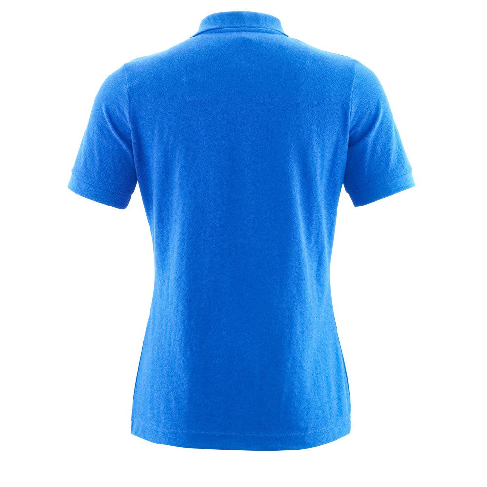 Azure Blue - Back - Mascot Womens-Ladies Crossover Polo Shirt
