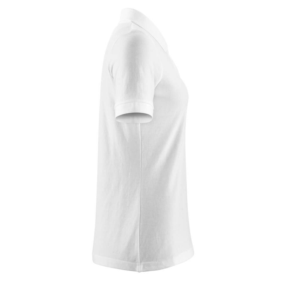 White - Side - Mascot Womens-Ladies Crossover Polo Shirt