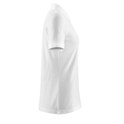 White - Side - Mascot Womens-Ladies Crossover Polo Shirt