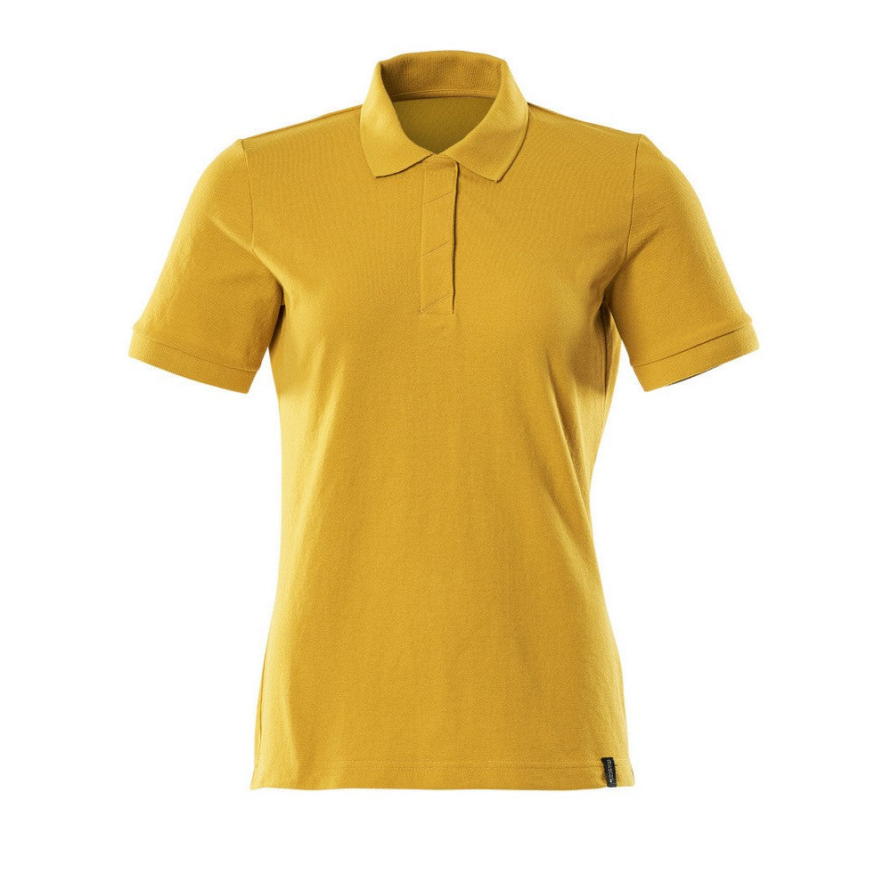 Curry Yellow - Front - Mascot Womens-Ladies Crossover Polo Shirt